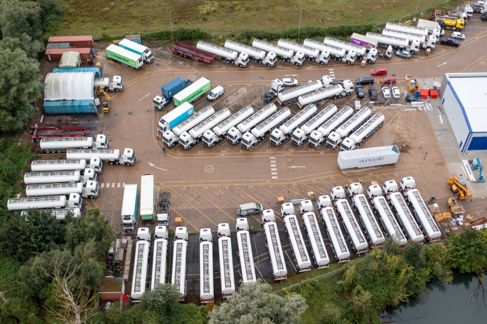 More than 40 reserve tankers ready to go in Fenstanton, Cambs