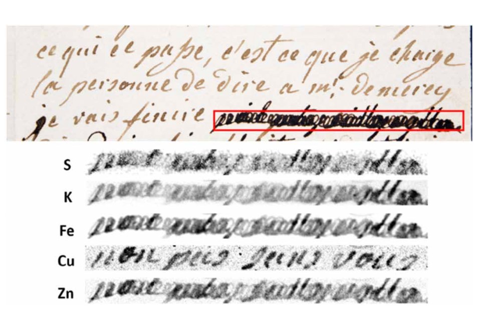 The crossed out section outlined in red reads “non pas sans vous" in French, which means “not without you"