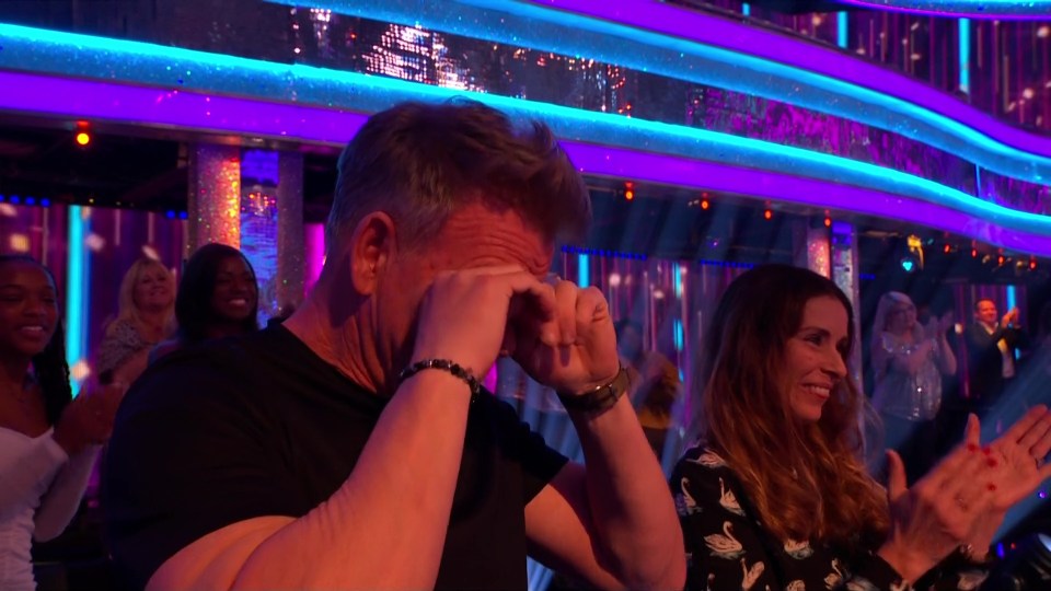 Gordon tried to hold back the tears after Tilly's performance on Strictly this weekend