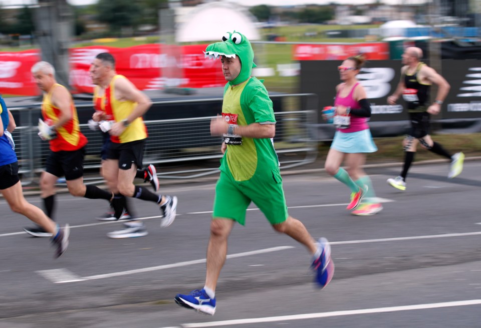 Runners are seen in costume