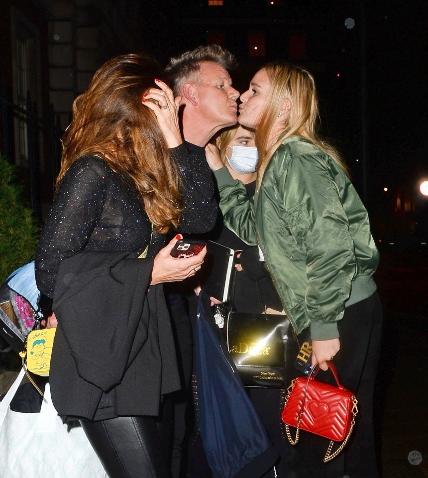 Gordon Ramsay kissed Strictly star daughter Tilly's older sister Holly goodbye after a bite to eat in central London