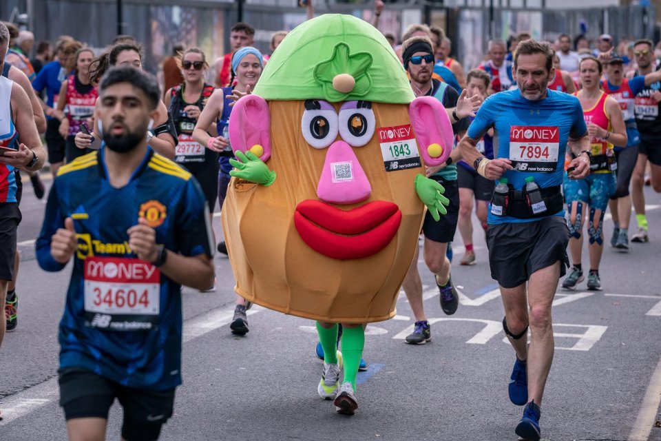 Another runner is seen in costume