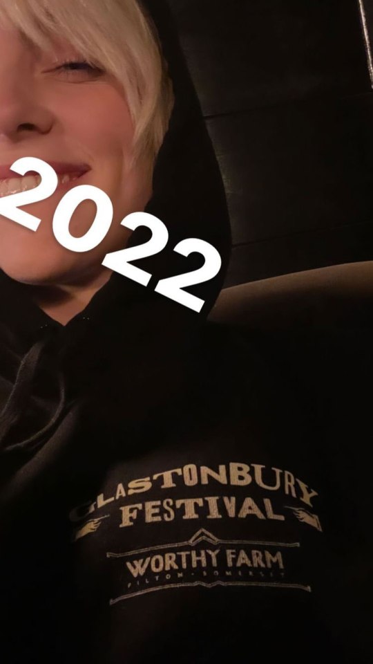 Billie Eilish wore a Glastonbury-branded hoodie