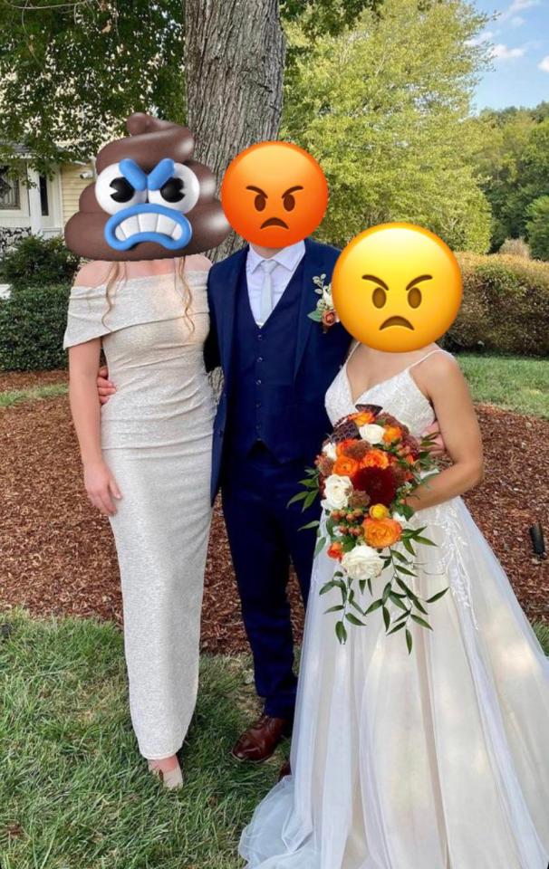 A bride was left fuming on her wedding day thanks to her sister-in-law