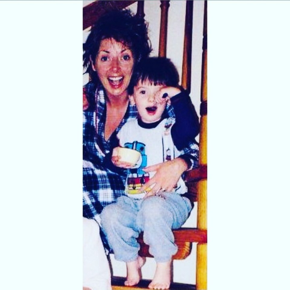 Carol pictured with Cam as a young boy