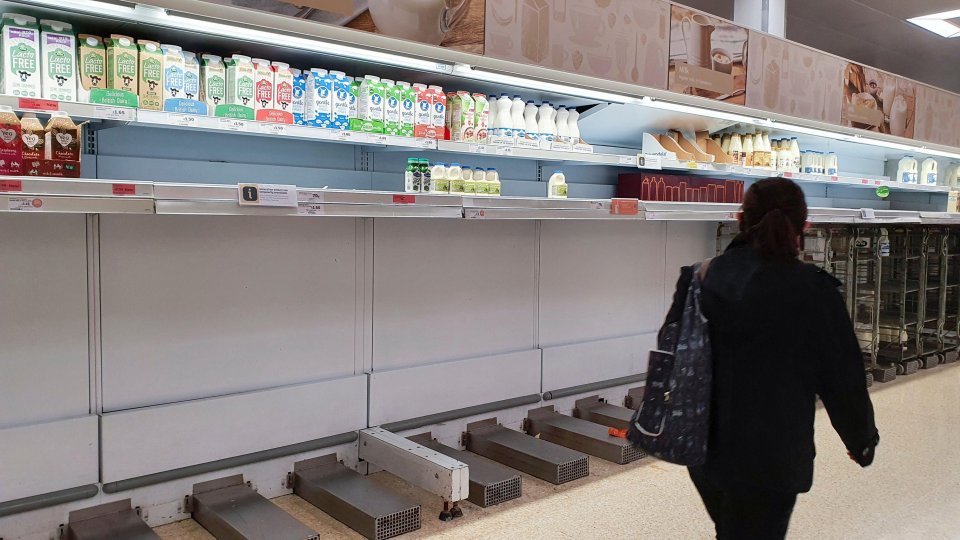 Shoppers have spotted empty shelves at supermarkets including this Sainsbury's on Clapham High Street