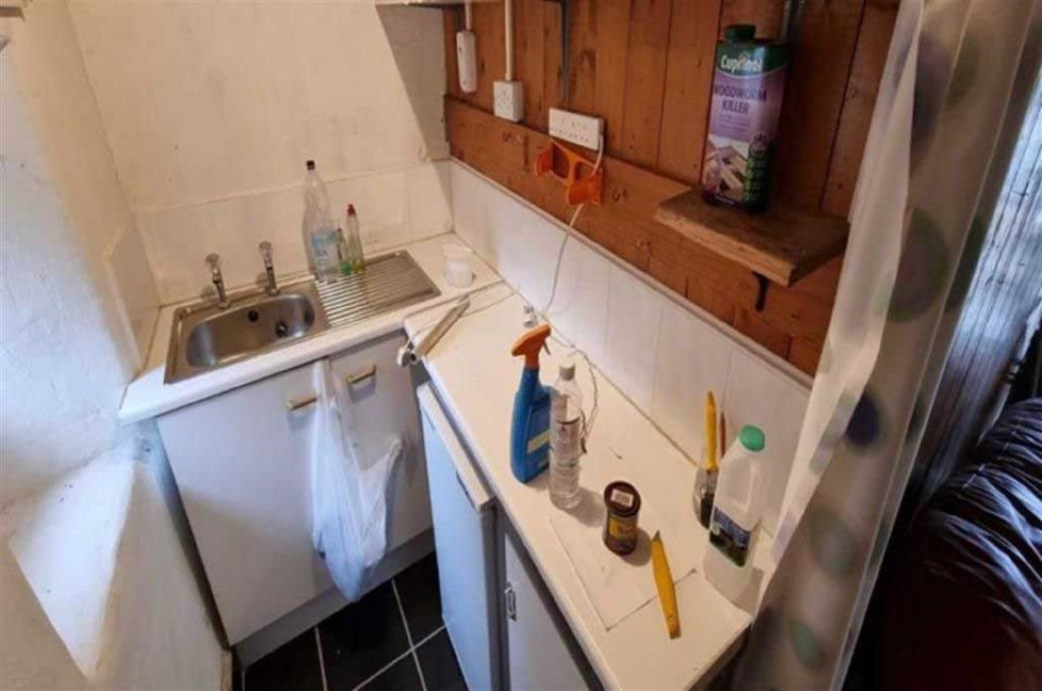 The kitchen is also tiny and at present the house is not connect to water