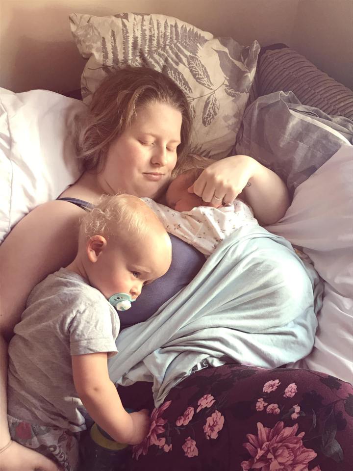 Ellie can't afford to return to work after having second child Ayla