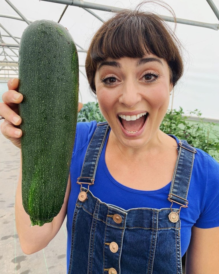 The pair love to show off what they grow on their farm on Instagram