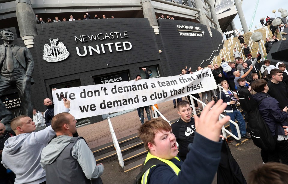 Newcastle fans partied outside St James Park after Mike Ashley sold the club