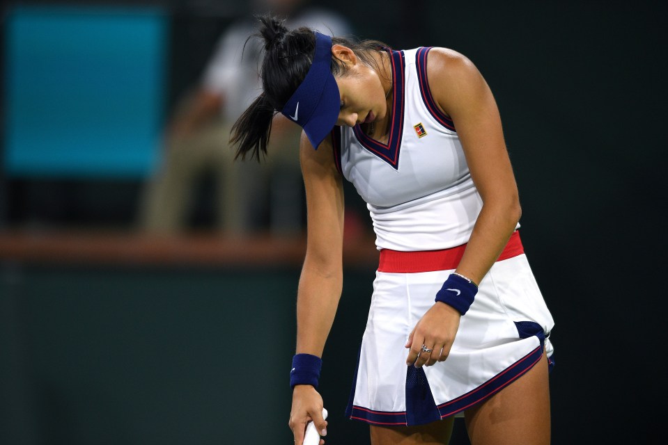 Emma Raducanu was knocked out of Indian Wells by Aliaksandra Sasnovich