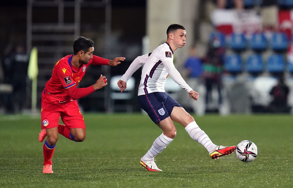 Phil Foden produced a stunning array of passes in the 5-0 win over Andorra