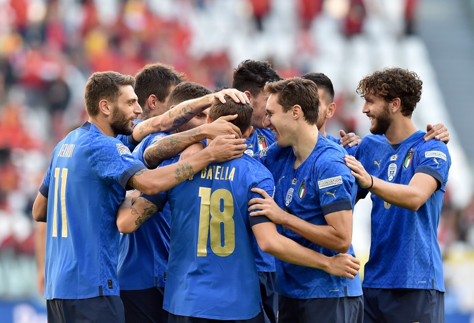 Italy held on for the win after going 2-0 up