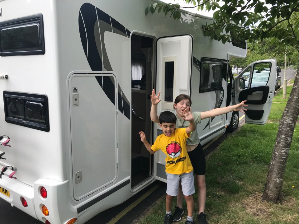 Kids Lily and Clark enjoyed their first motor home adventure