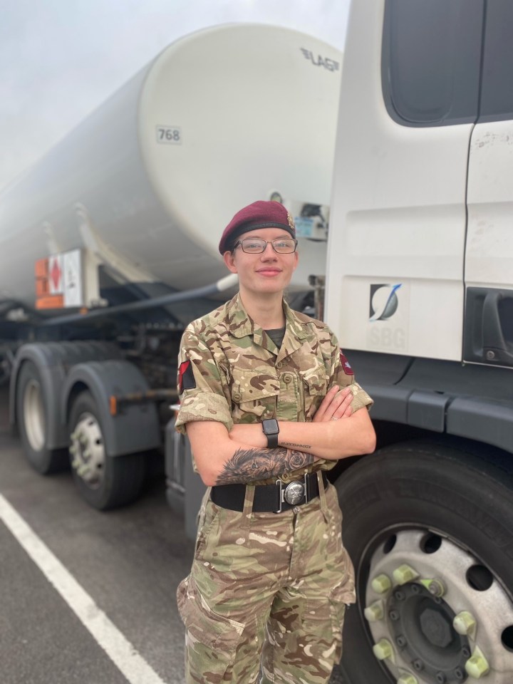 Private Sophie Lamond, 22, is on the front line of Britain’s petrol crisis — just weeks after helping in the Kabul airlift