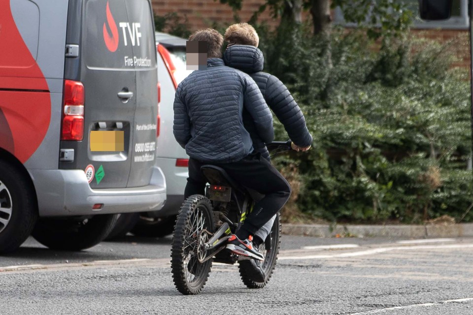 The youths use electric bikes to get around