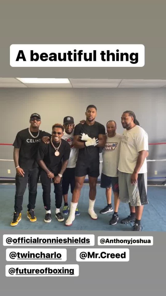 Anthony Joshua has been training with Ronnie Shields in America this week