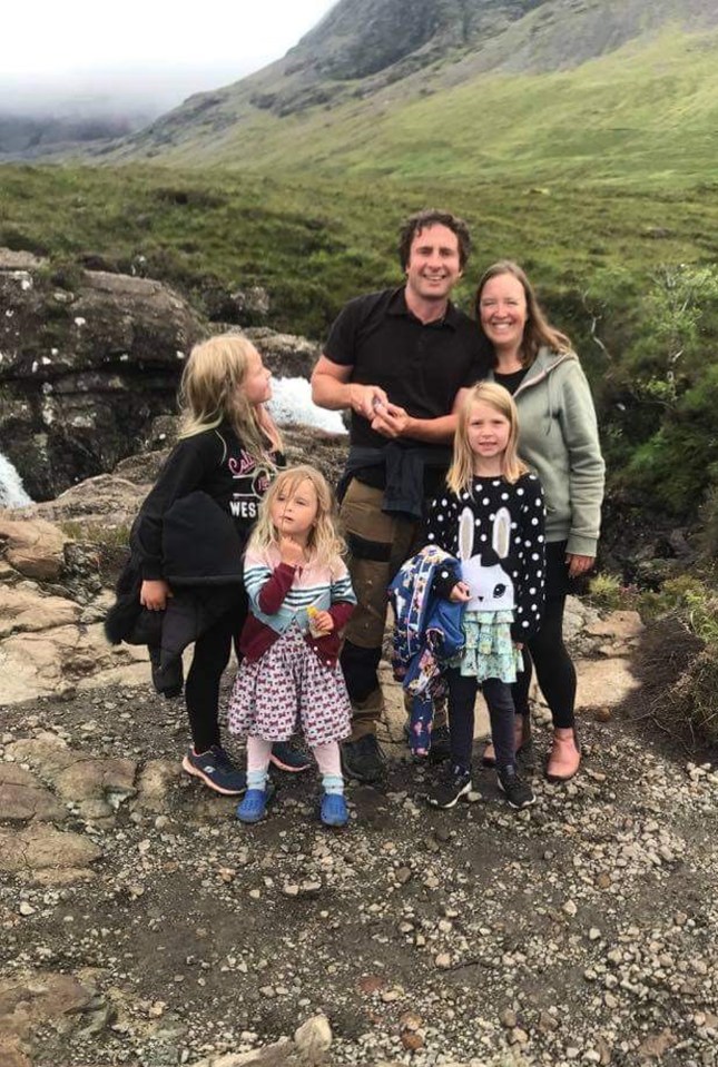 The family of five sold their home to live in a caravan