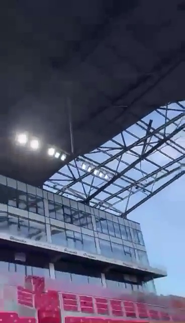 Royal Antwerp's stadium roof has been blown off after Storm Aurore