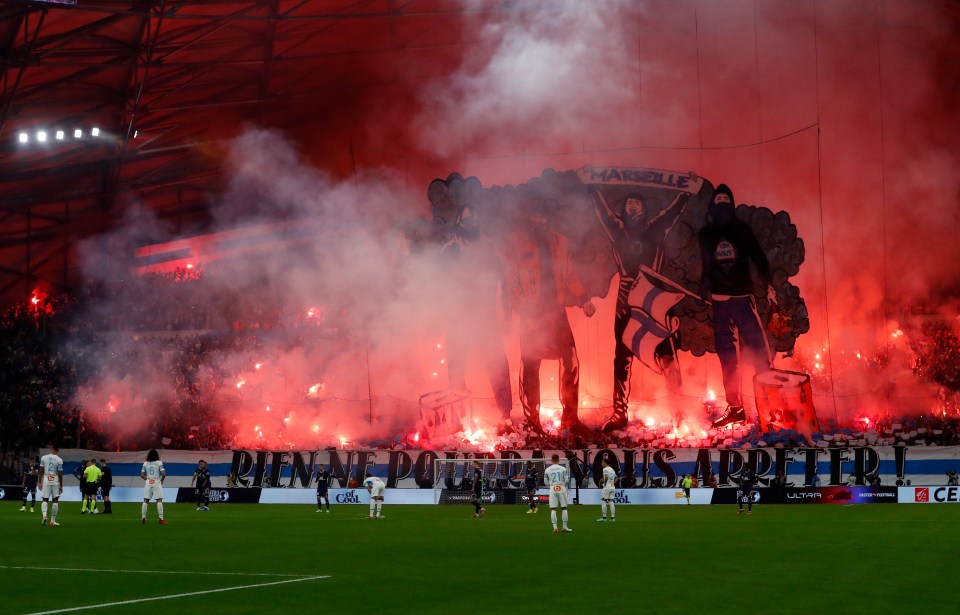 Marseille fans created an incredible atmosphere inside the stadium