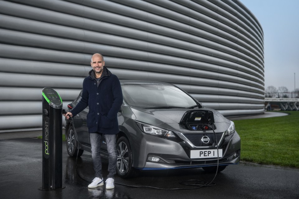 Man City boss Pep Guardiola has a Nissan Leaf – loves it, drives it daily – and he wants more people to join team green