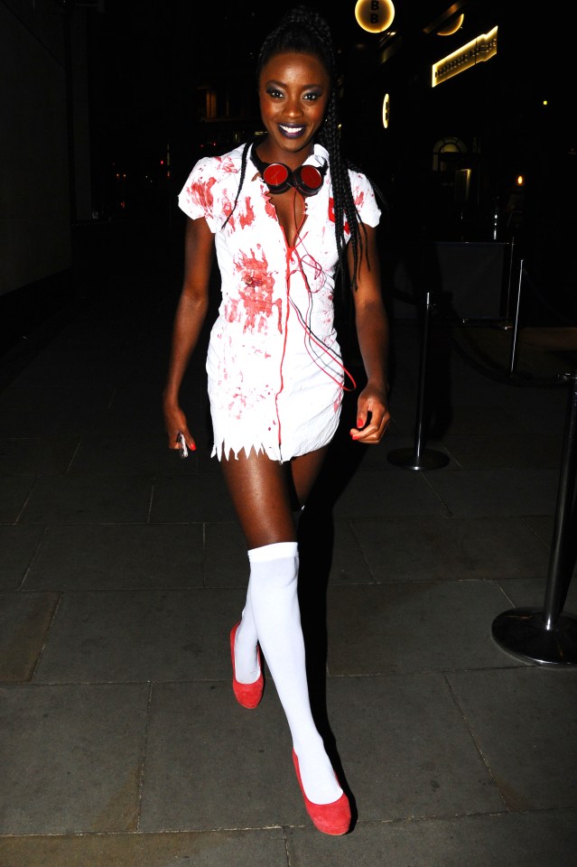 AJ Odudu once stepped out for a Halloween party as a killer nurse