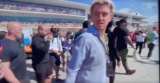 'Draco Malfoy' gave Brundle a dirty look