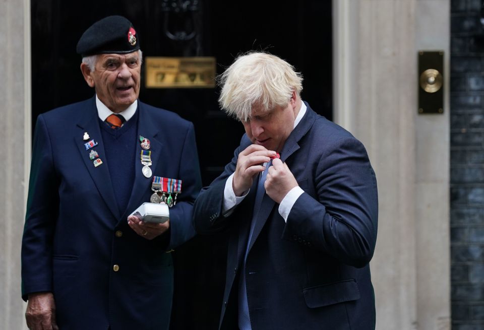 Boris Johnson bought his poppy from 84-year-old Army veteran Sgt Tom Dempsey