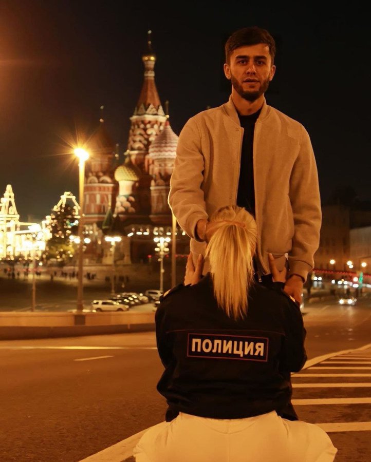 The offending image that landed Ruslan Bobiev and his girlfriend Anastasia Chistova prison time