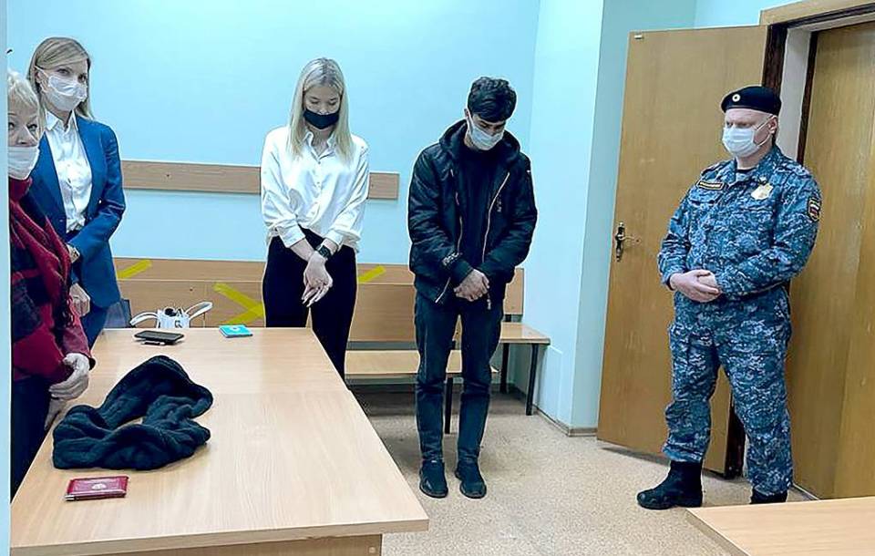 Chistova, centre left, and Bobiyev were sentenced on Friday