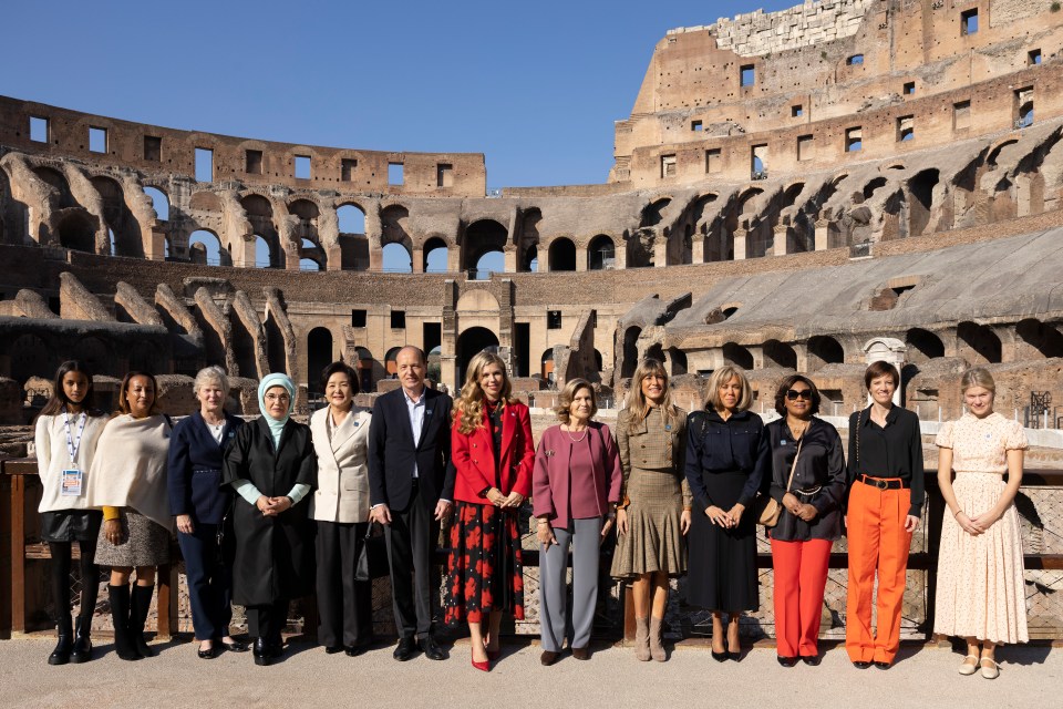 Carrie Johnson visits the Colosseum alongside partners of world leaders during the G20 spousal programme in Rome