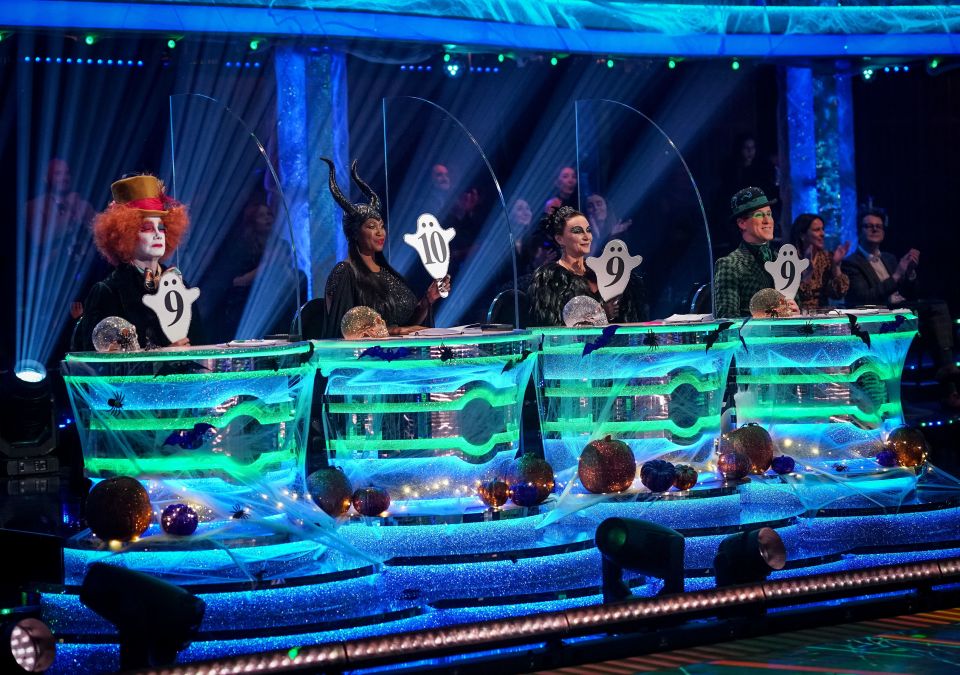 The Strictly judges, who were dressed in Halloween gear, sent one couple packing