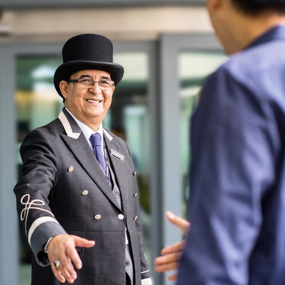 As you arrive in the Windsor suite, one of the doormen - dressed in top hat and tails - will escort you inside