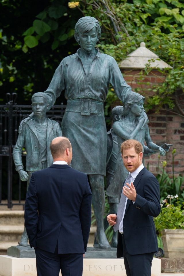 Harry returned to Britain for the Princess Diana statue ceremony in July