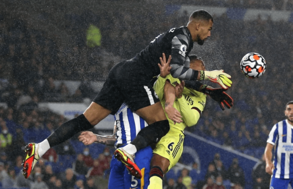 Gabriel collided with Sanchez in the air