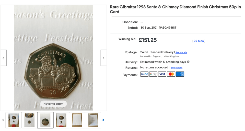 Over 20 bids were placed on the coin, as collectors were keen to snap it up