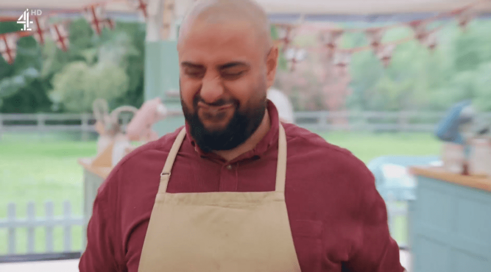 Great British Bake Off contestant George Aristidou was nearly rushed to hospital after cutting his finger on set