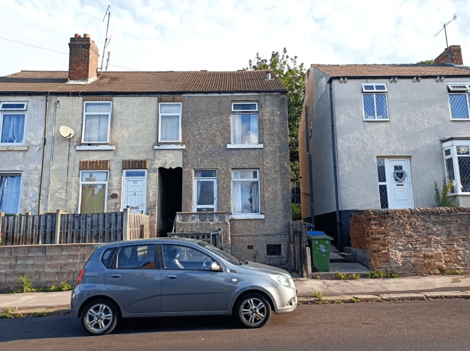 Bids start from £15,000 for this two-bed house in Chesterfield