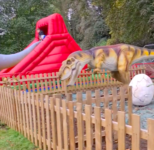 There was also an inflatable slide, but said it was. a "muddy field of c***"