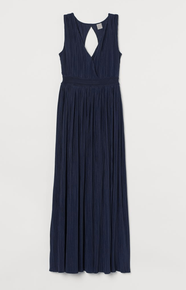 A navy dress is ideal for those opting for a darker colour palette, but want to avoid black to a wedding