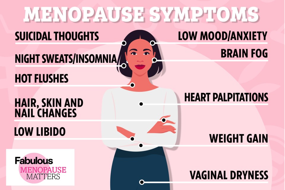 These are just some - and the most common - symptoms exerperienced by menopausal women