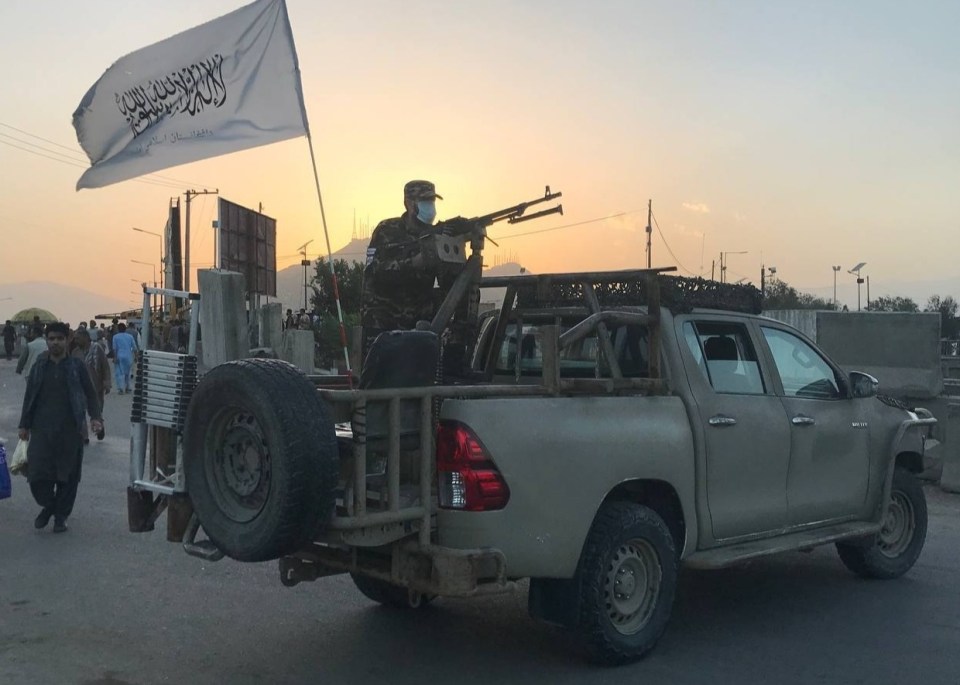 Taliban security forces on patrol as the ISIS-K fighters were being hunted