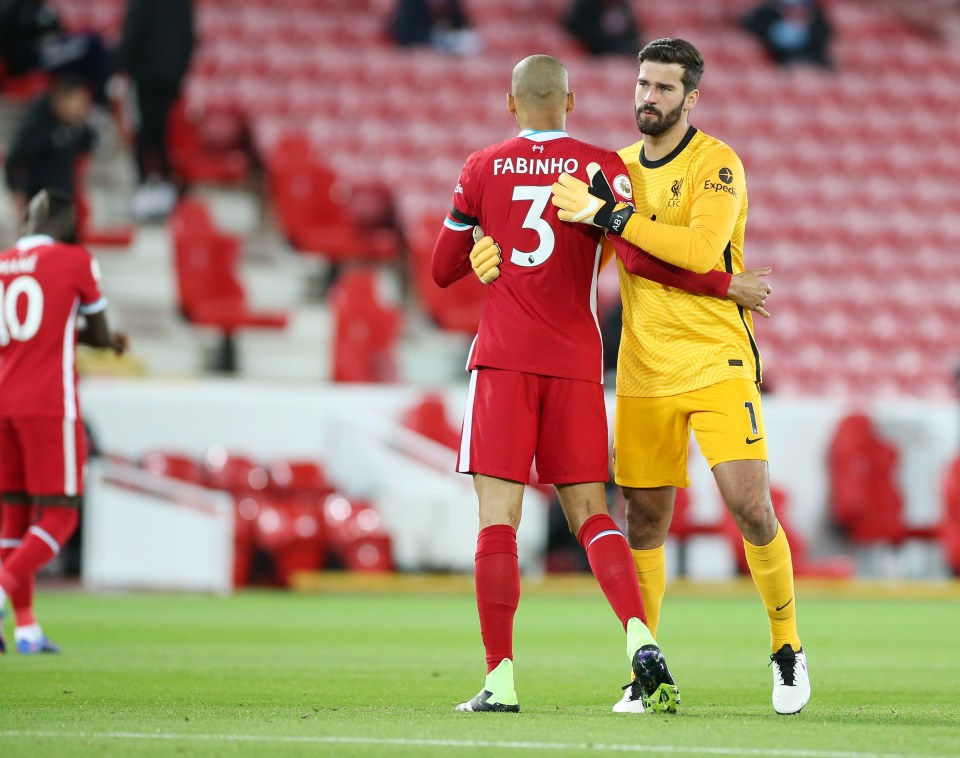 Fabinho and Alisson have been away on international duty