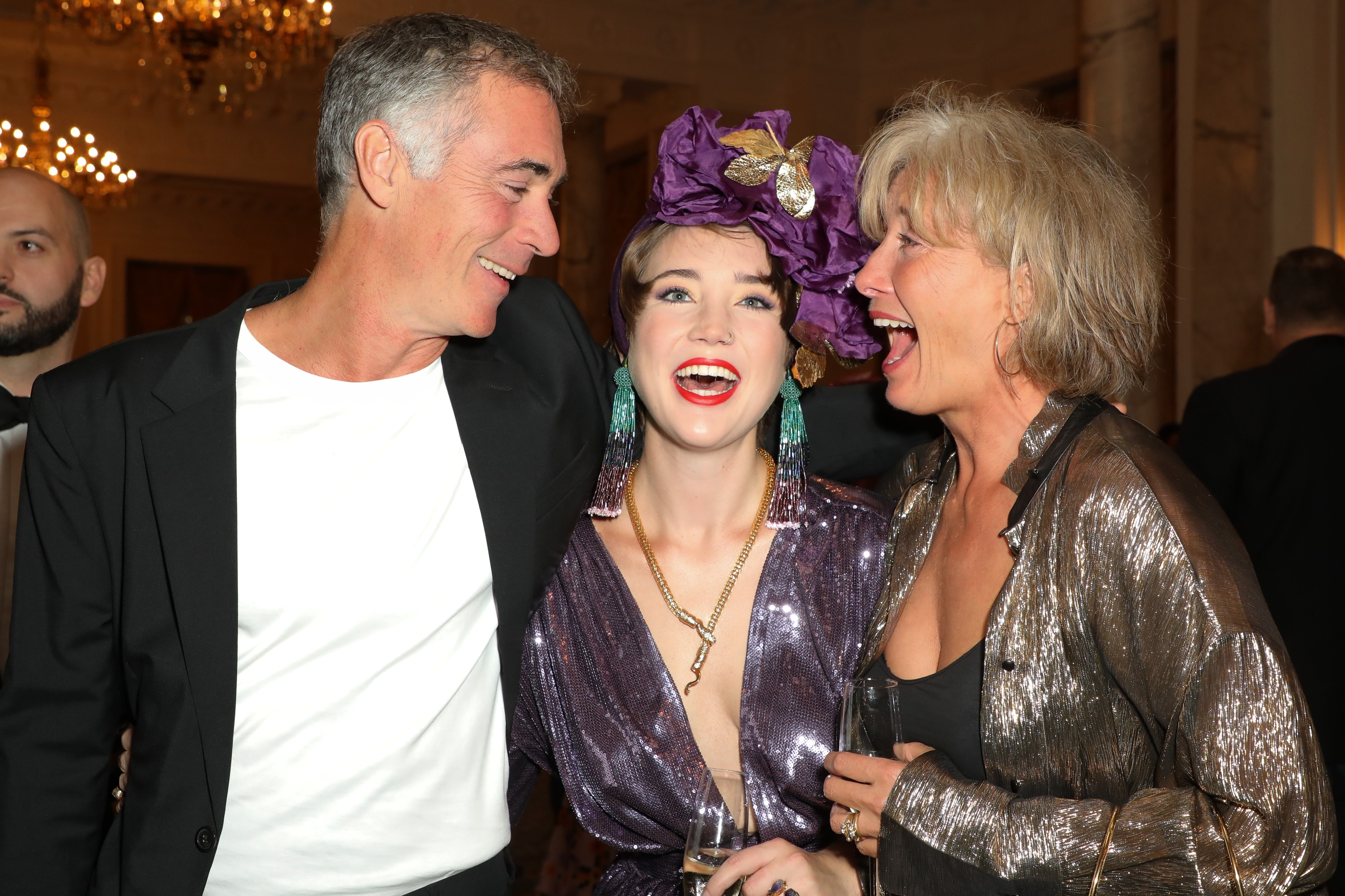 Gaia Wise with her parents Greg Wise and Emma Thompson