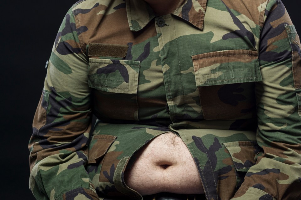 Troops face a new Battle of the Bulge — with waistlines measuring 55in