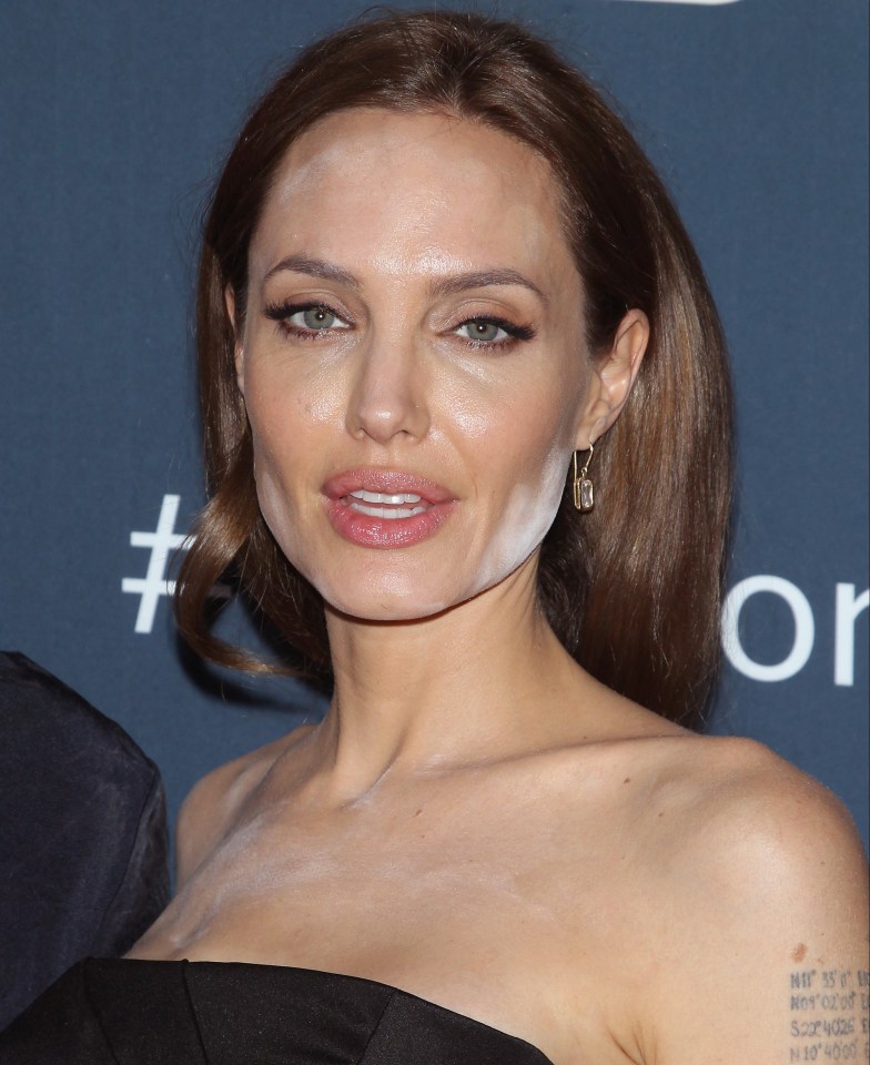 In 2014, Angelina was mocked for a make-up mishap