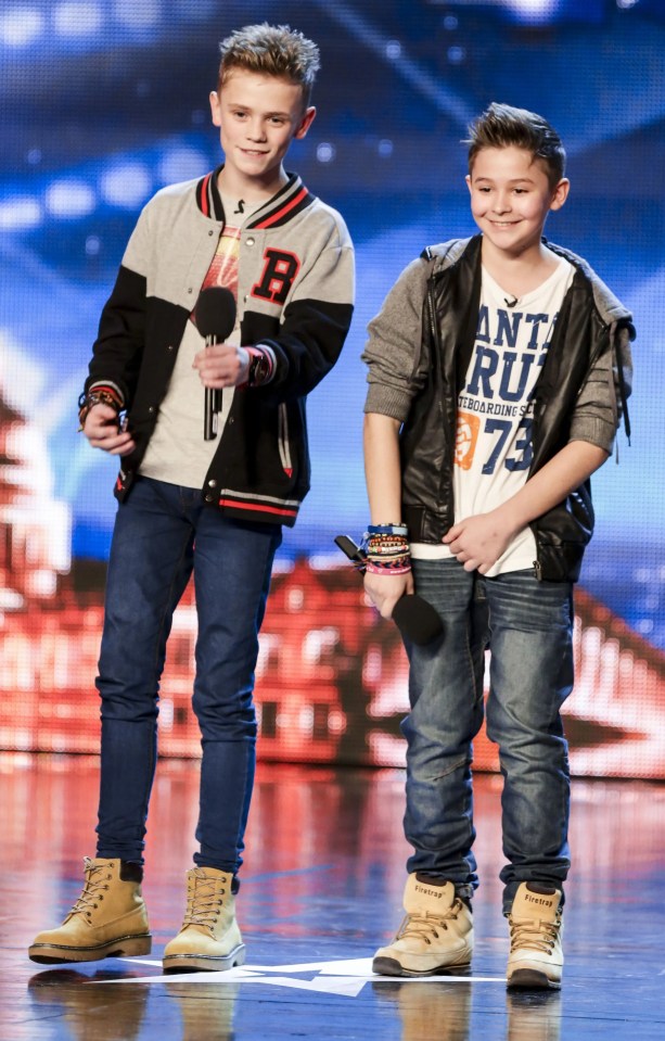 The pair on Britain's Got Talent as youngsters back in 2014