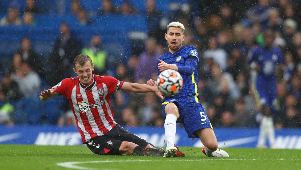 James Ward-Prowse eventually saw red for this challenge