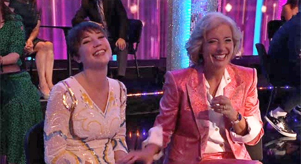 Gaia and mum Emma cheer on Greg in the first Strictly live show