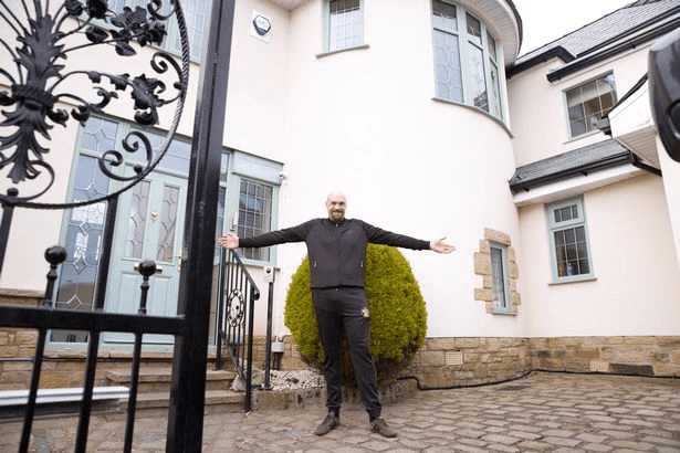 For years Tyson has lived in this modest £550,000 property in Morecambe